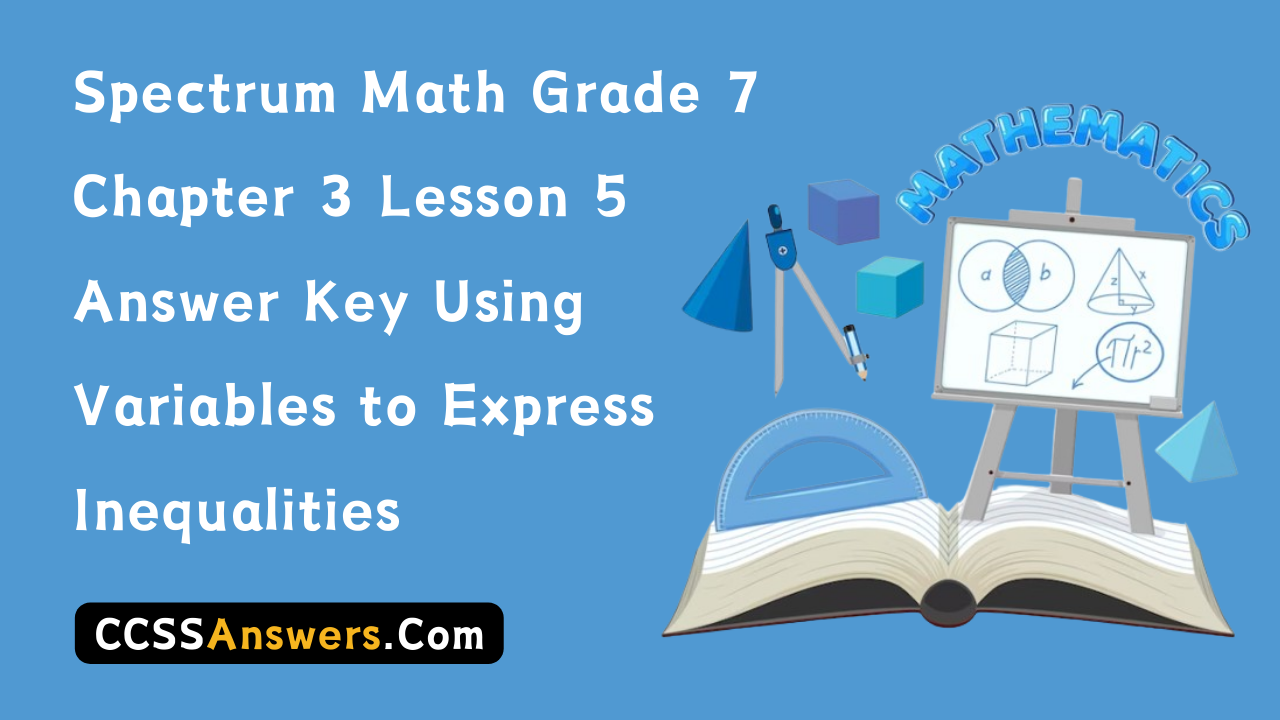 Spectrum math grade 7 chapter 3 lesson 4